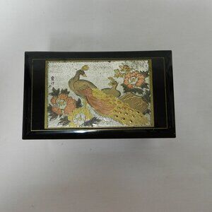 The San Francisco Music Box Company Vintage Peacock Trinket Japan NOT Working